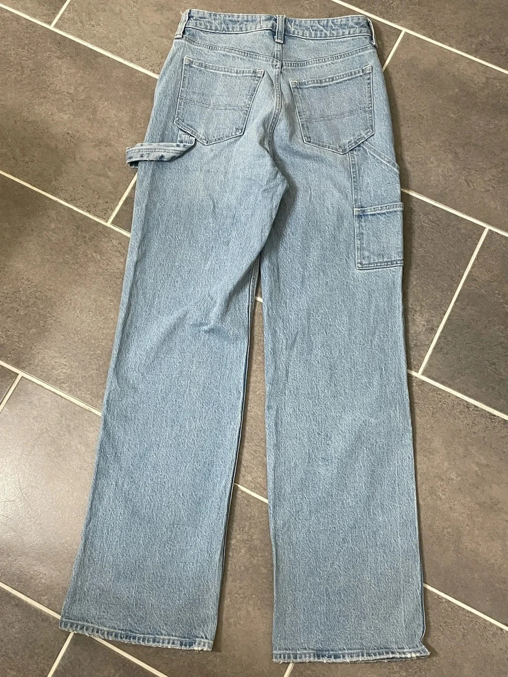 Abercrombie & Fitch 90s Relaxed High Rise Carpenter Curve Love Jean size 27X33 - Picture 3 of 8
